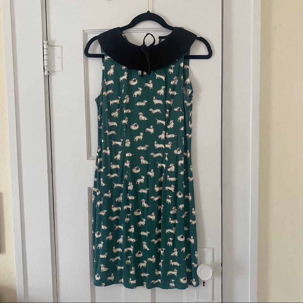 Cath Kidston Green Dachshund Sausage Dog Dress